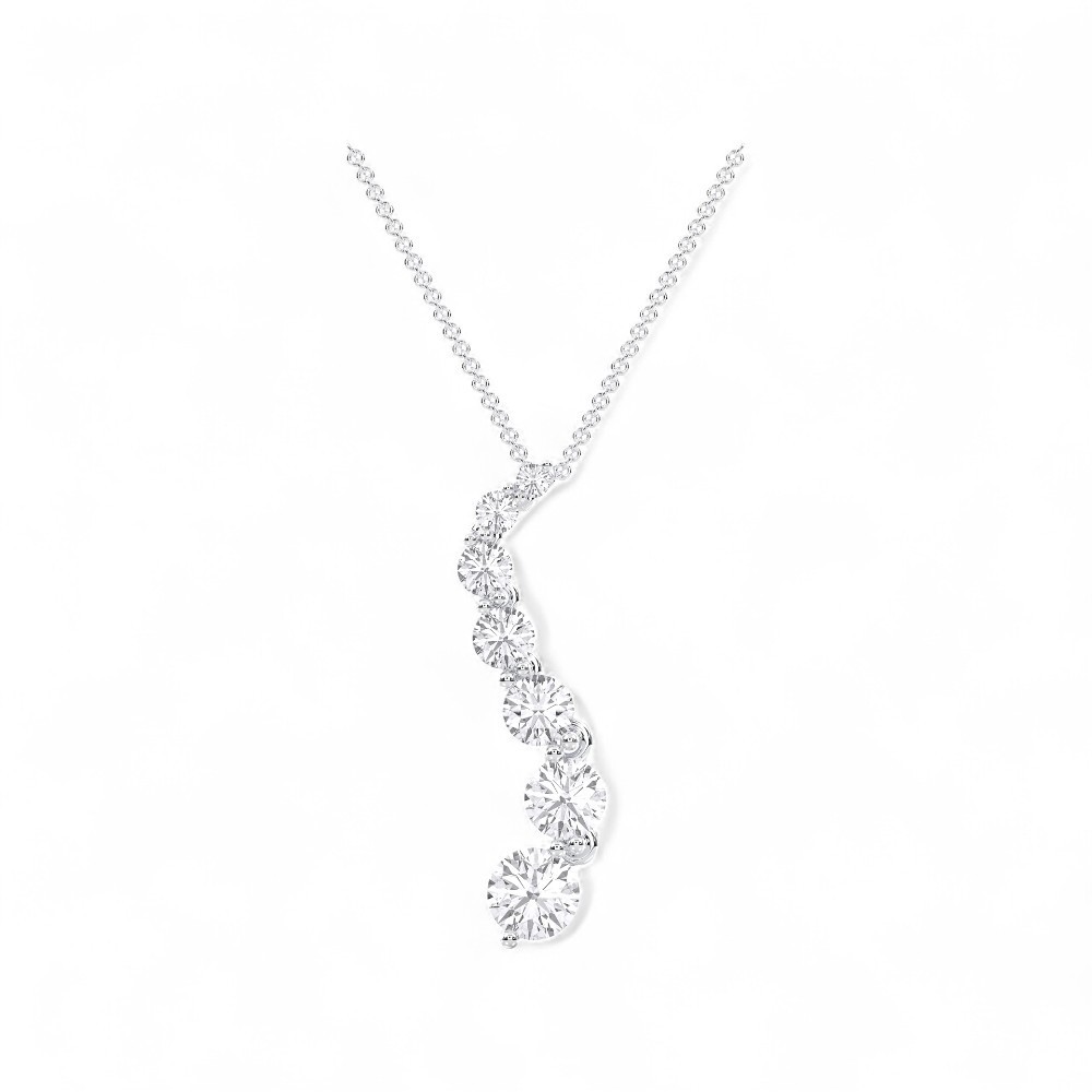 1.50 Ct F VS Round Lab Grown Diamond Pendant 14k Yellow Gold Certified