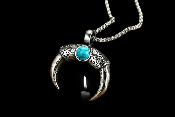 Alloy Pendant with Pure Stainles Steel Round Box Chain Classic Neckace Style-118