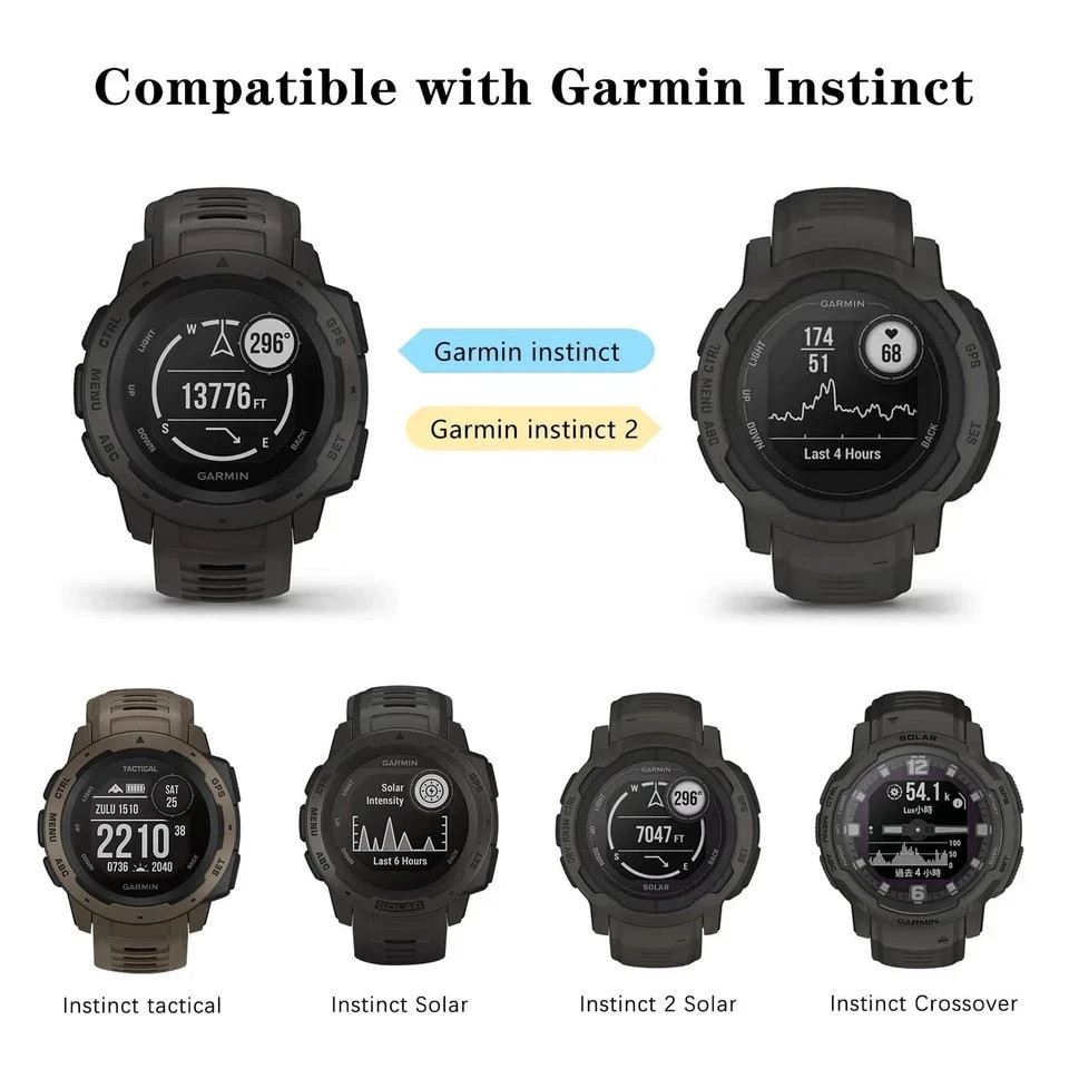 22mm Elastic Nylon Band Compatible with Garmin Instinct 1/2/3 45mm Solar/Fore…