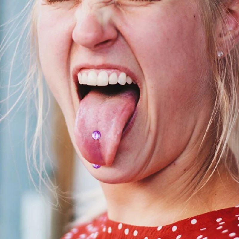 5-20 Pcs Lot 14g Tongue Rings Bar Balls Barbell Body Piercing Jewelry NEW