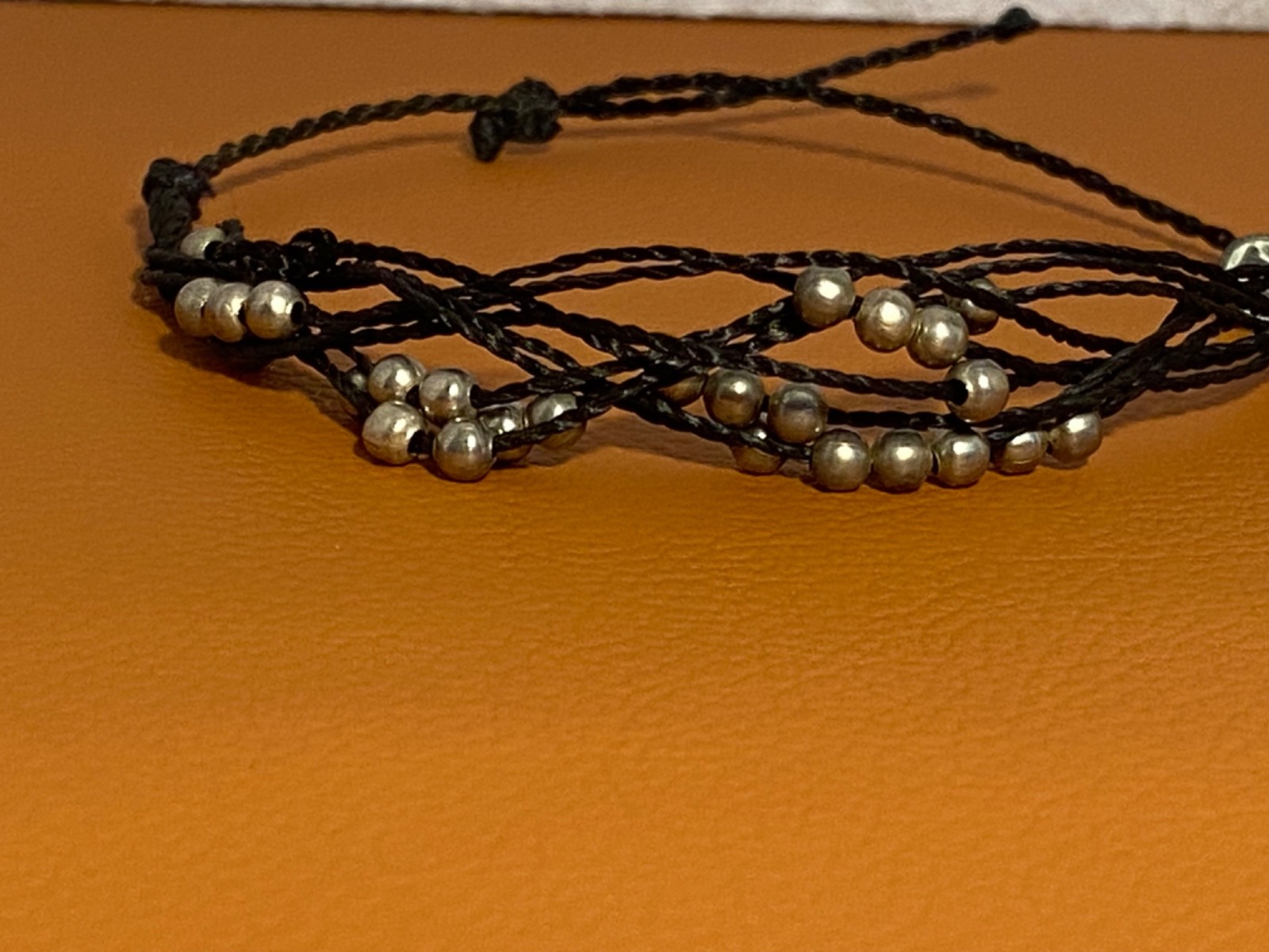 Pura Vida Black Strand Beads Anklet 9.5-12 inches