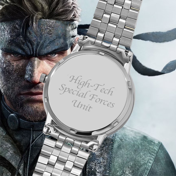 Metal Gear FOXHOUND Special Forces Unit Engraved Wristwatch