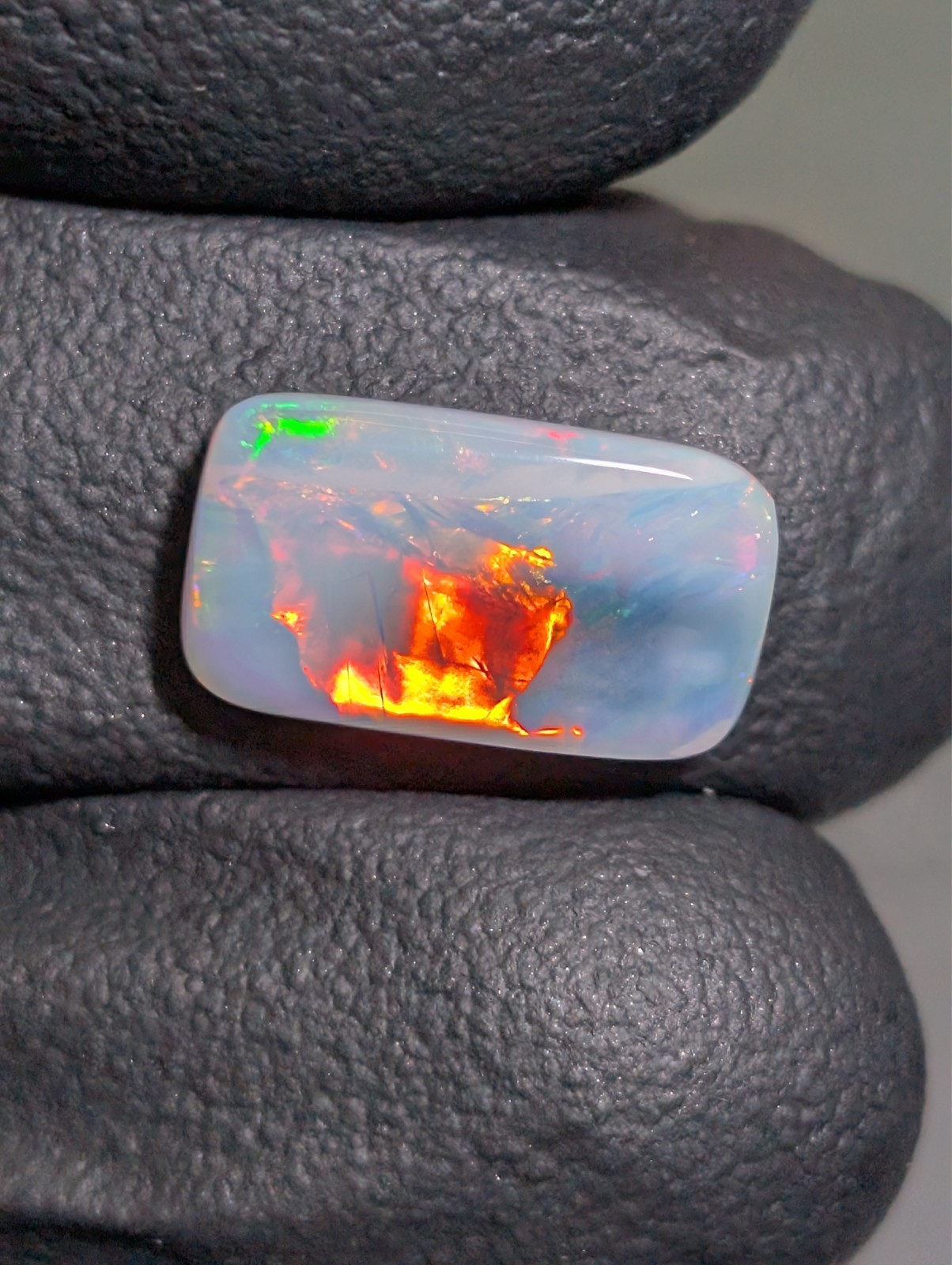 2.1ct Chaff Pattern Ethiopian Welo Opal Rectangle Cabochon