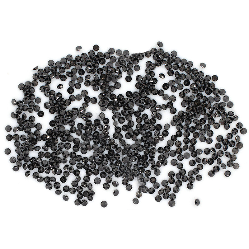 Natural Loose Diamond in Round Black Color I2-I3 Clarity 0.70 to 1.50 MM 100 PCS