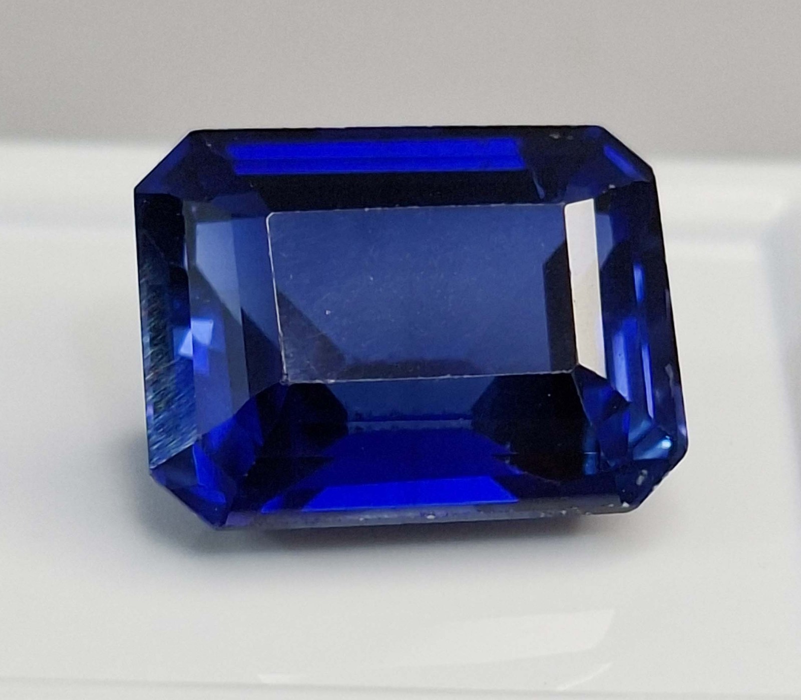 Blue Sapphire Natural Emerald Cut 9-11 Carat Certified Loose Gemstone RK294