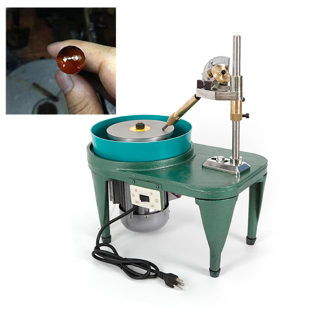 Lapidary Gemstone Flat Grinder Gem Jewelry Faceting Machine Copper Wire Motor US