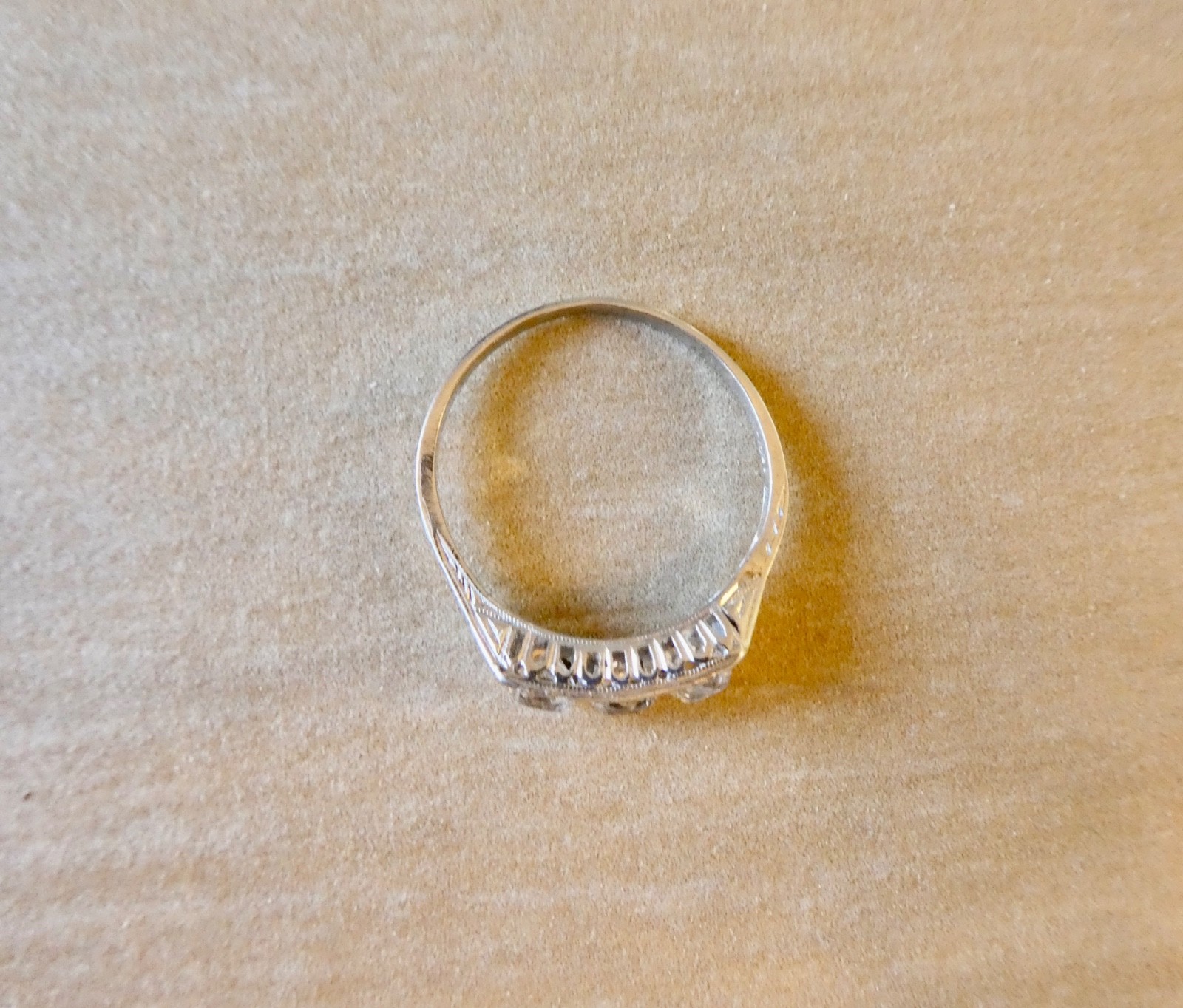 Platinum 1.18 Carat Sparkling Trilogy Ring With Three Old European Cut Stones