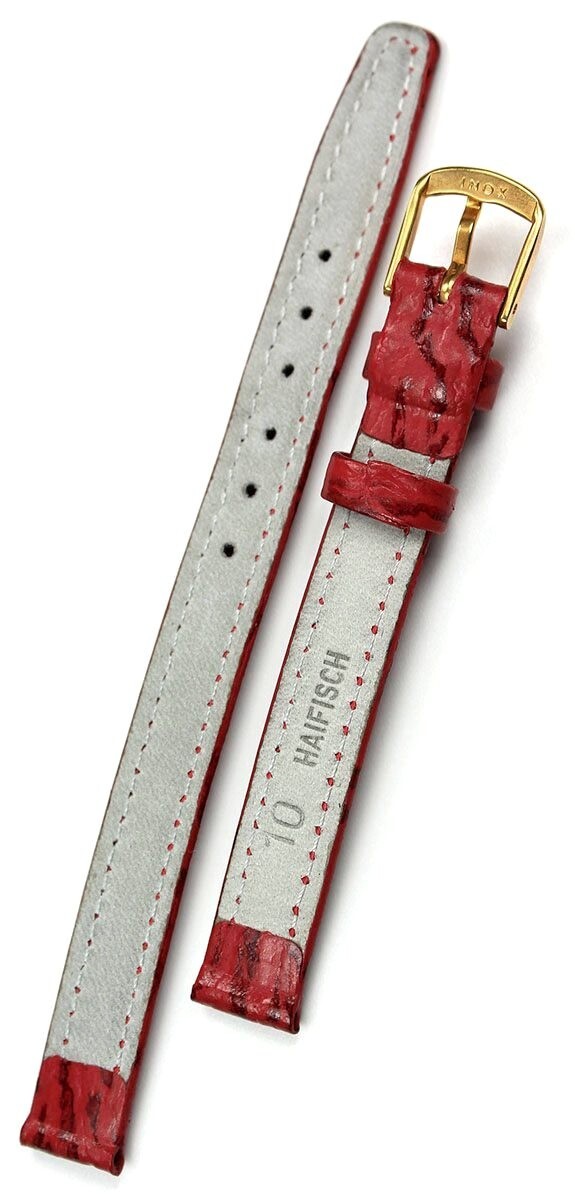 10mm Real Shark leather Band handmade Germany Graf red Watch Strap