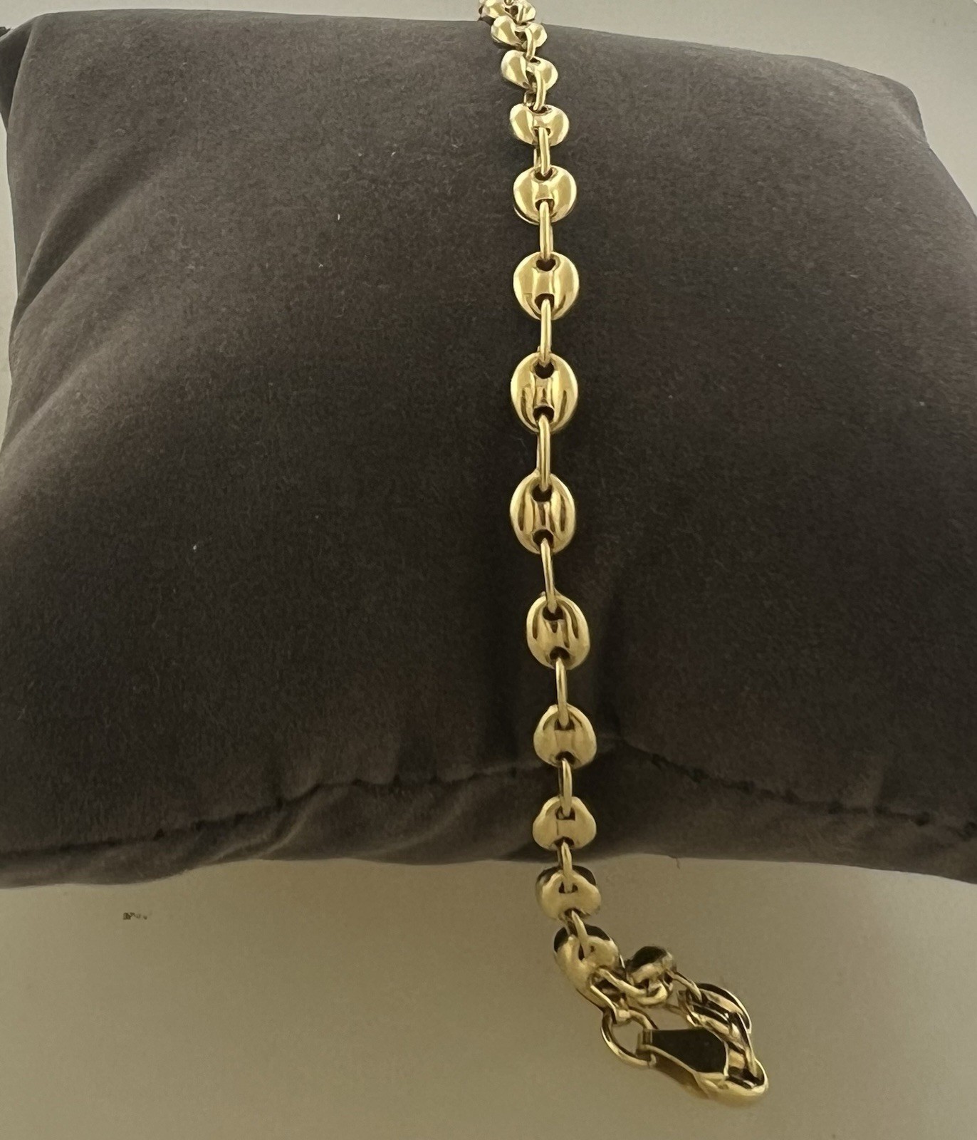 14k Yellow Gold Hollow Puff Gucci Lnk Women’s Bracelet