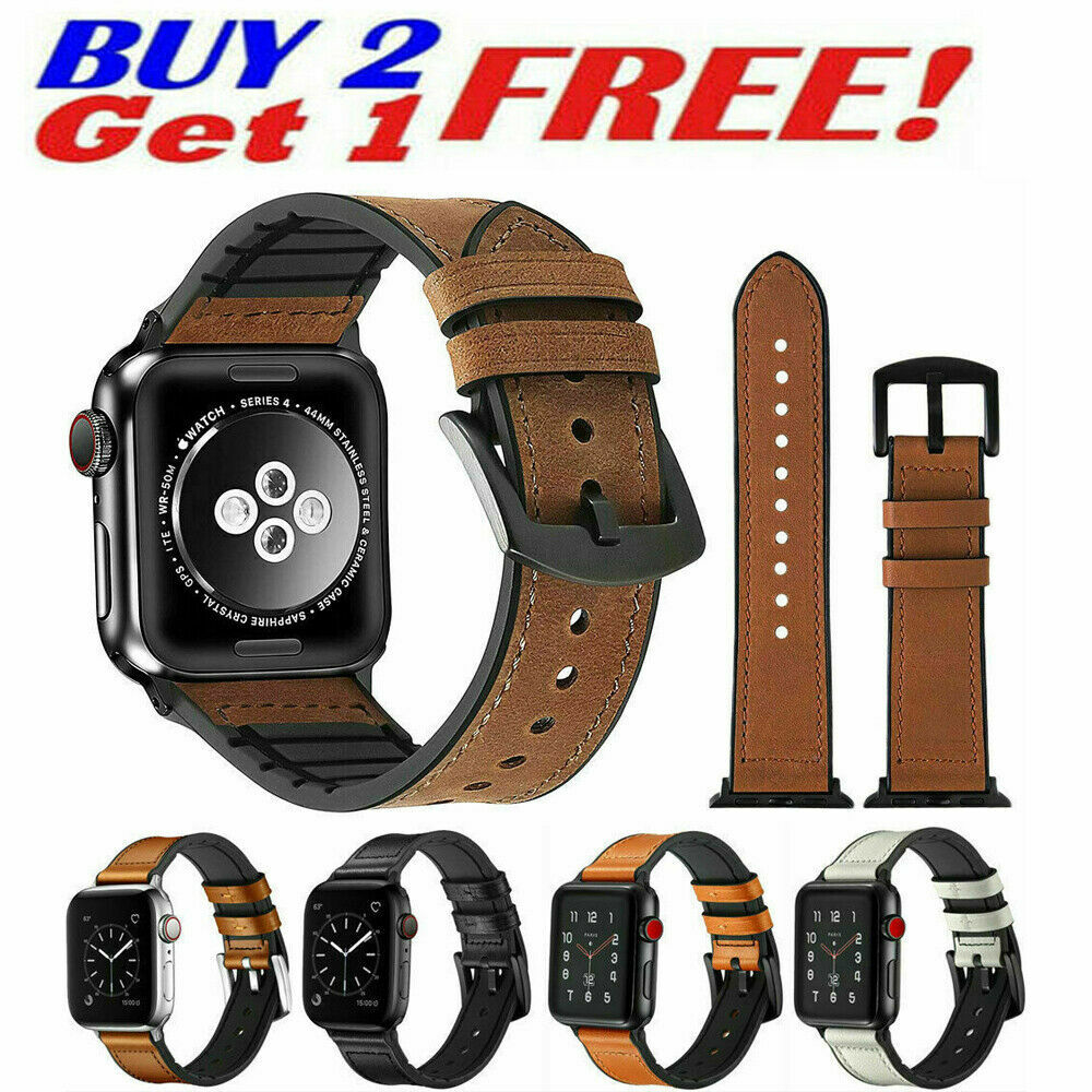 Genuine Leather iWatch Band Strap For Apple Watch Ultra 49mm Series 9 8 7 6 5 43