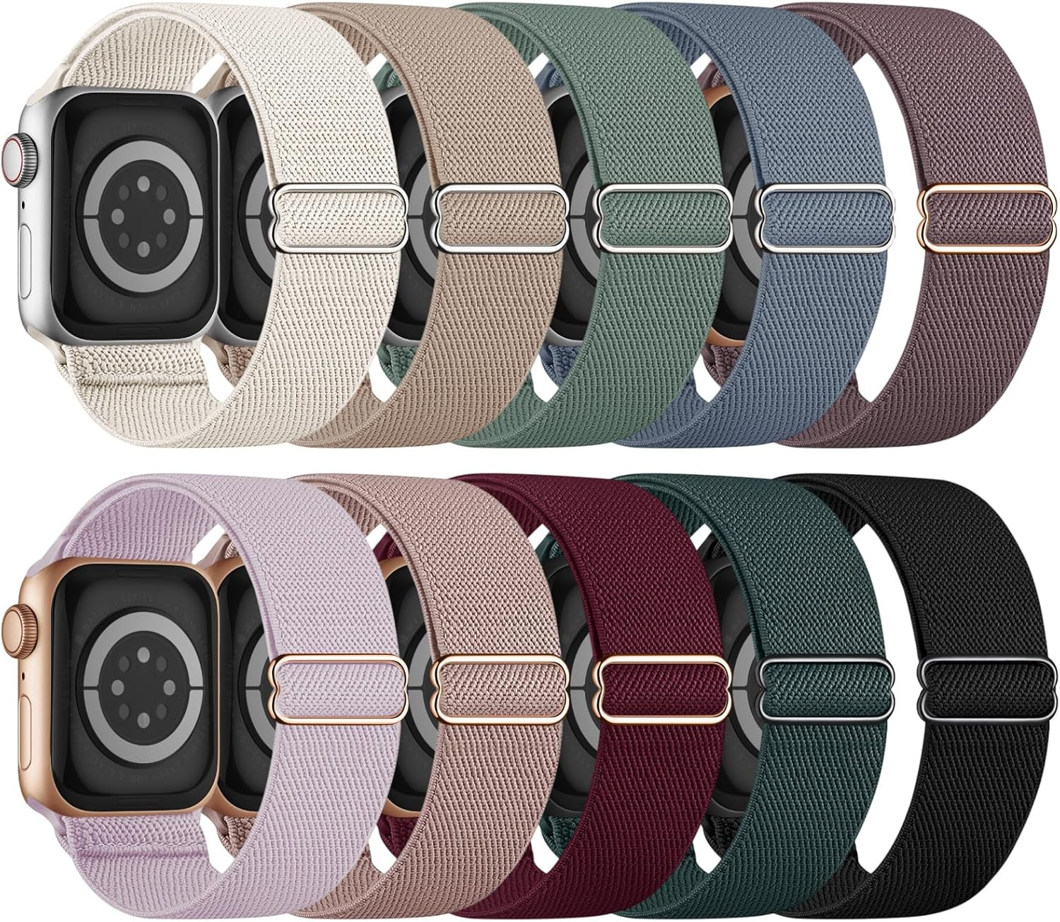 10 Pack Stretchy Bands Compatible with Apple Watch Band 40Mm 38Mm 41Mm 42Mm 44Mm