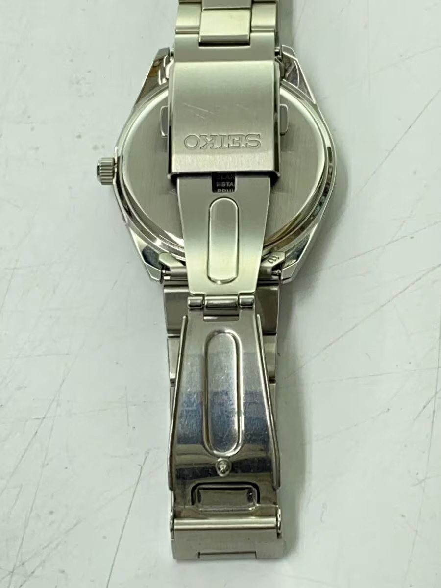 SEIKO Solar Watch Analog Stainless NVY SLV 7B72 0AC0