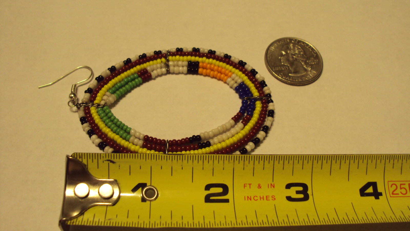 Maasai Beaded Earrings Kenya Africa tear drop rr masi bridal design ornament