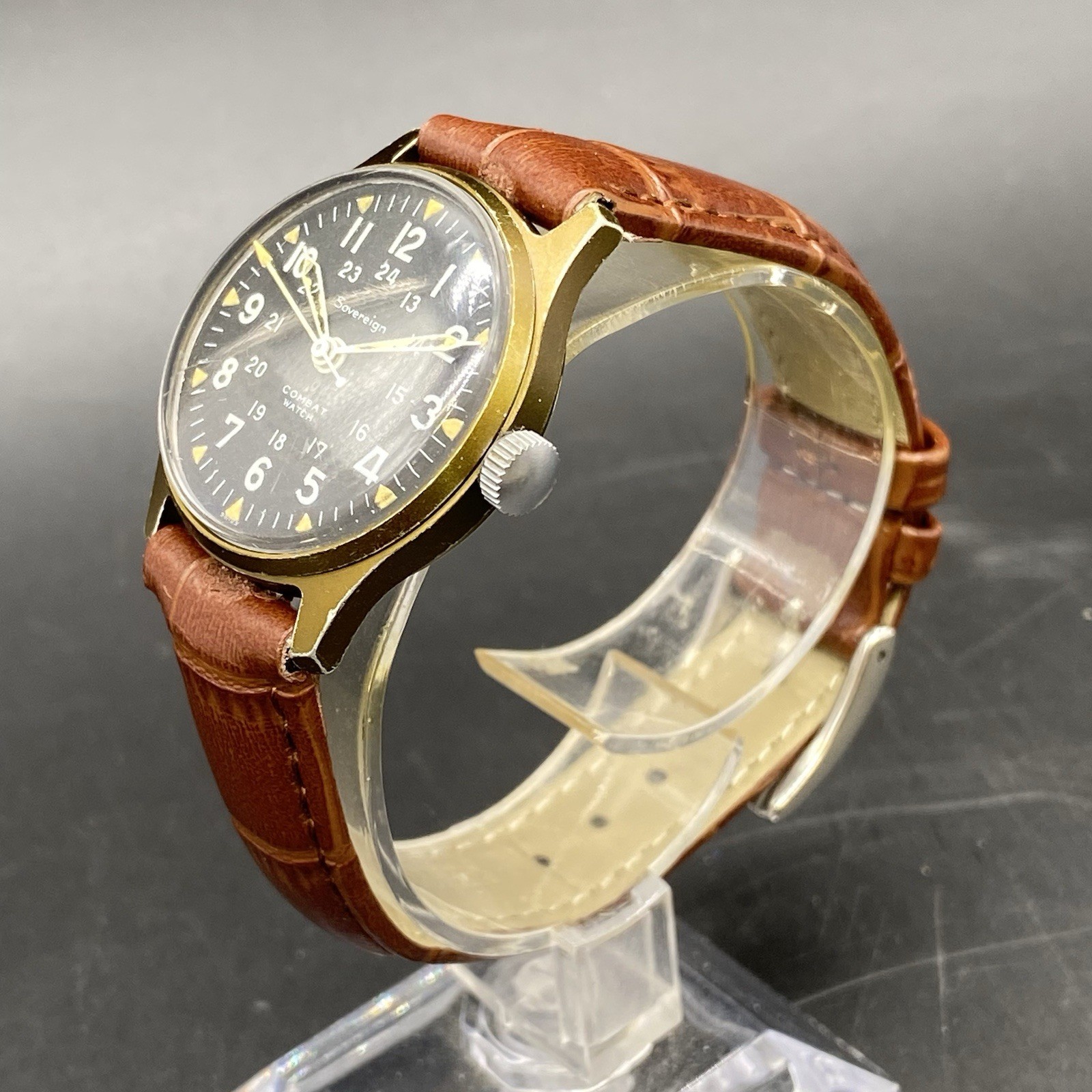 Vintage Sovereign Combat One Jewel Swiss EB 8800 Watch Mechanical