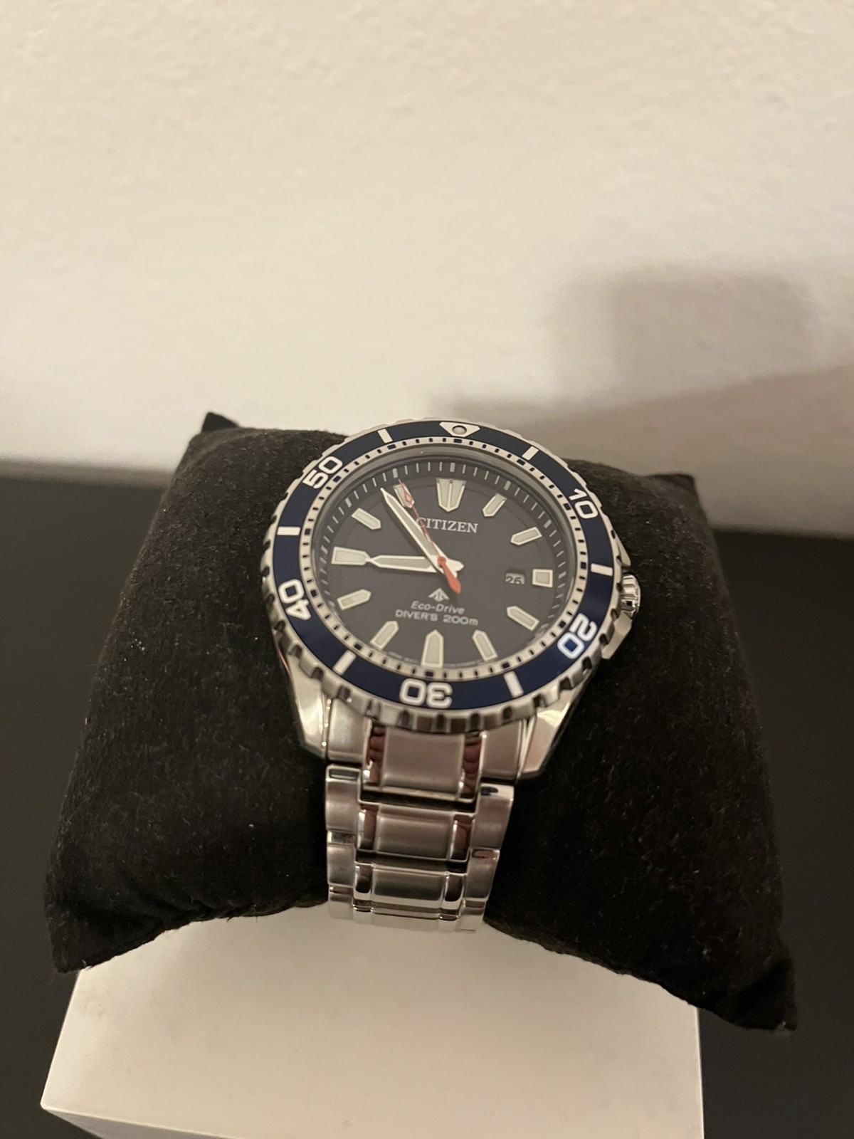 CITIZEN MEN’S $450 ECO-DRIVE PROMASTER DIVER’S BLUE WATCH DATE WR200M BN0191-55L