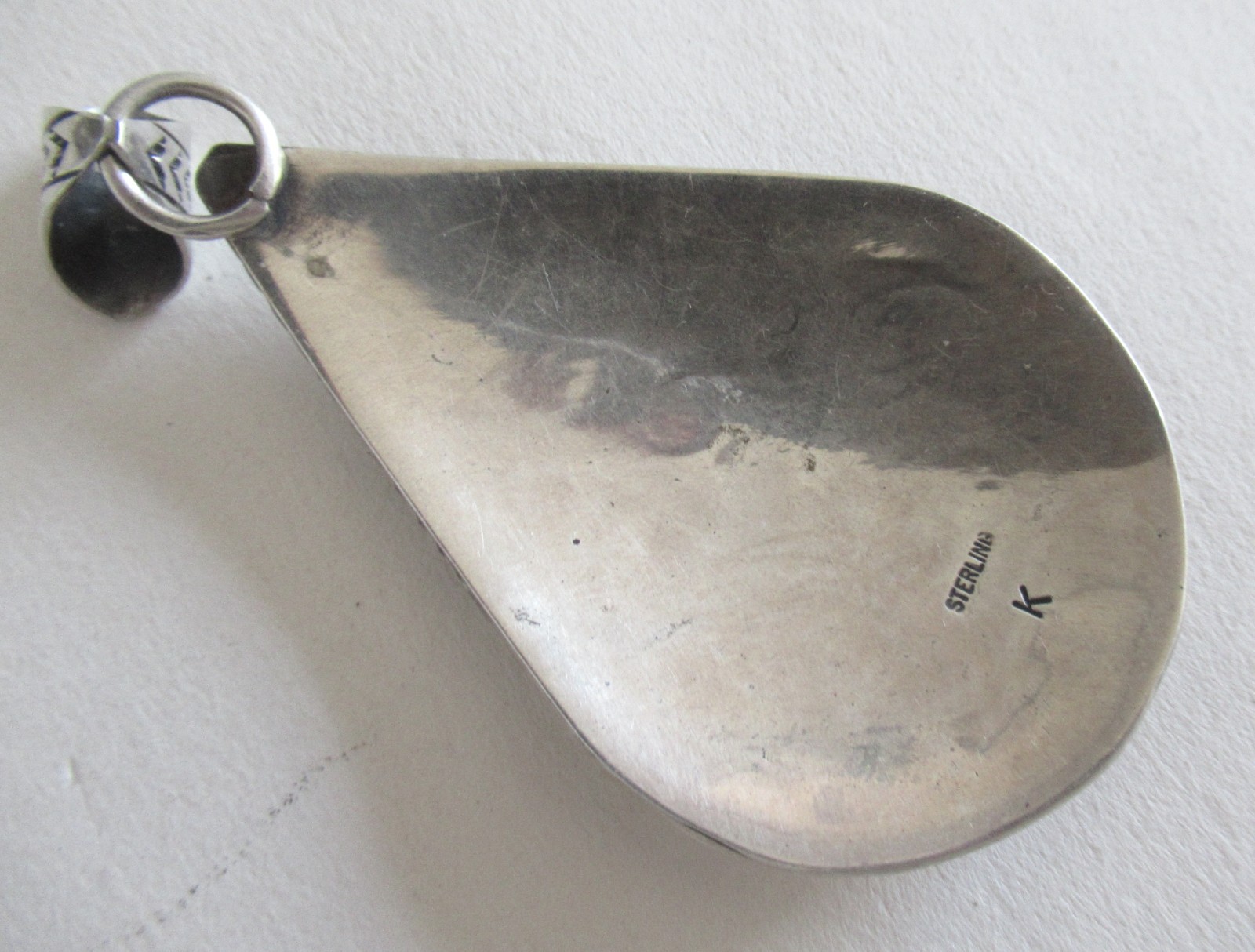 UNISEX STERLING NAVAJO LARGE PENDANT by K, 2 3/4 INCHES, 18.5 GRAMS