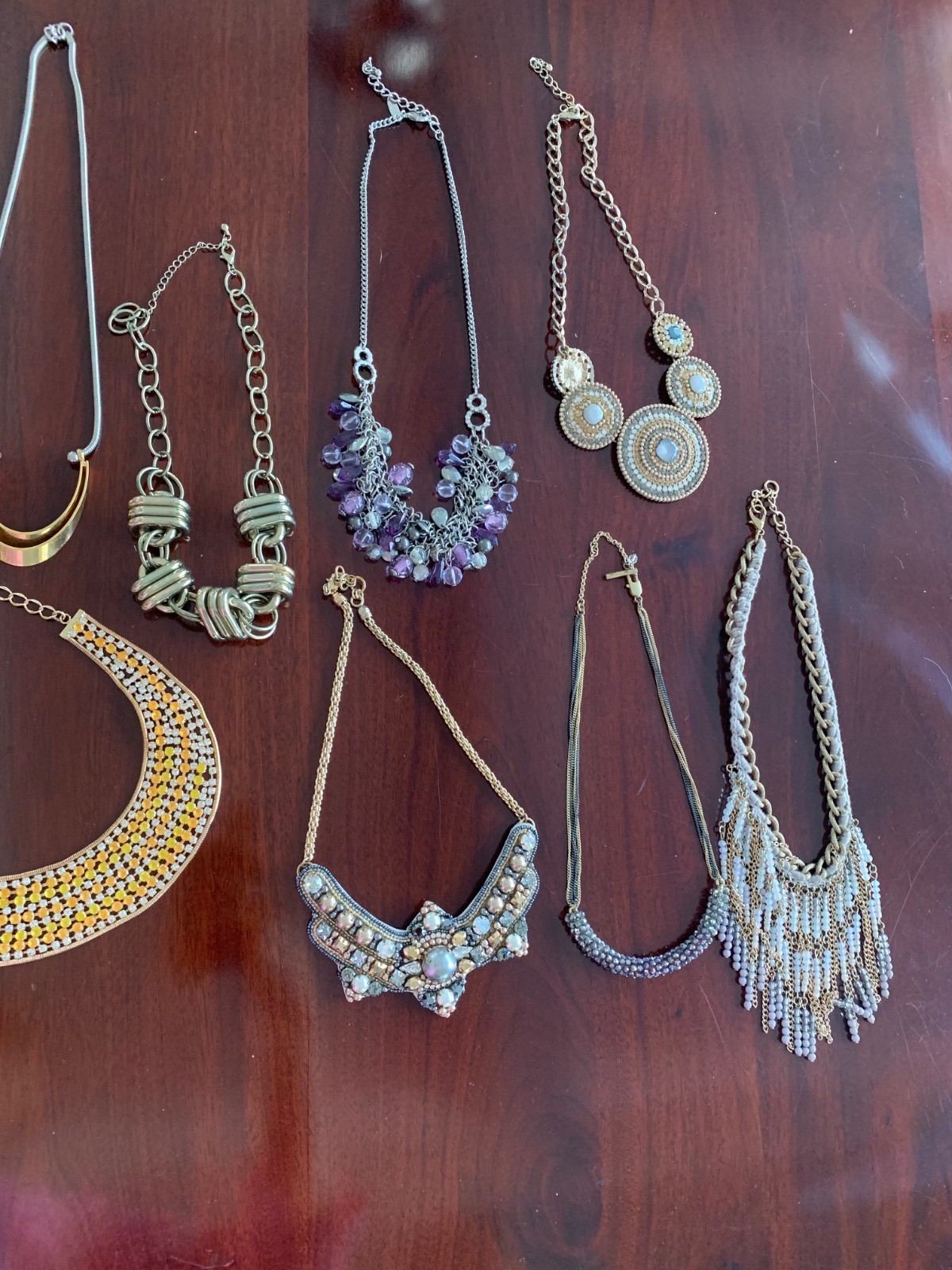 10 BOLD NECKLACES! FASHION BLING, BIBB AND BEAUTIFUL STYLES IN VARIOUS LENGTHS!!