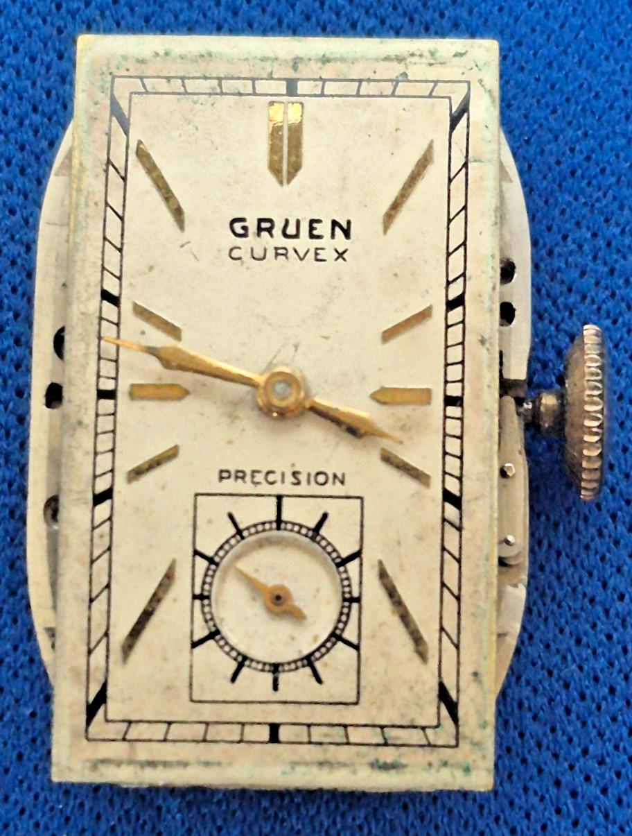 Extremely Rare Fancy Gruen Curvex Gold Filled Vintage Watch Unrestored Condition