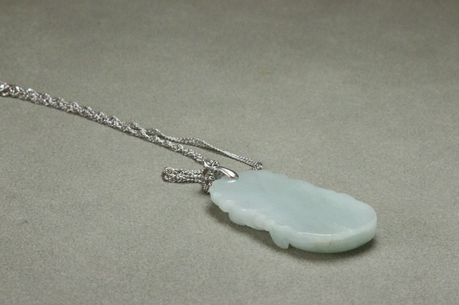 Natural White green A Jadeite jade Hand-Carved Monkey (Chinese Zodiac) Pendant