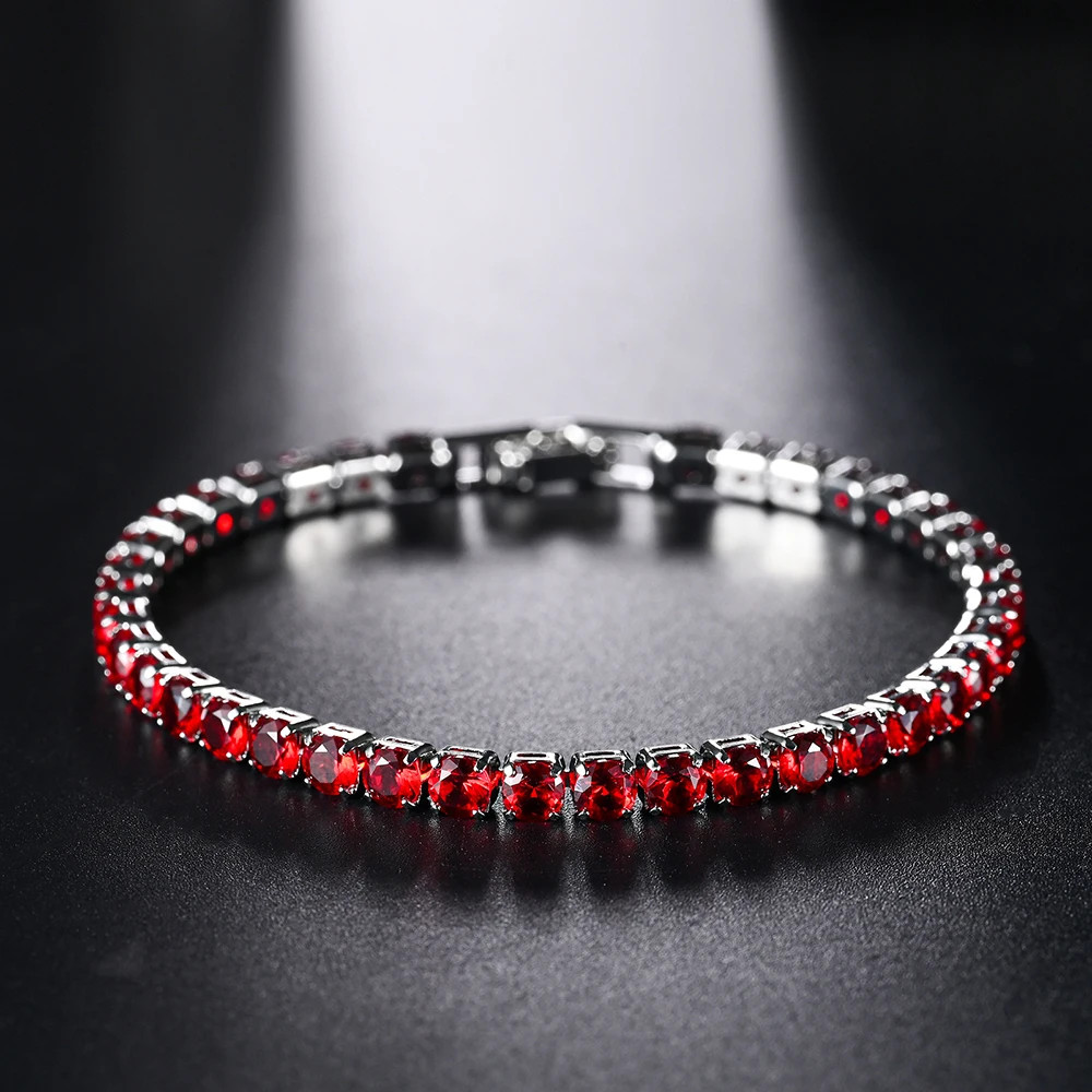 4Mm Micro-Inlaid Zircon Tennis Bracelet for Women 2025 New Men Bracelet Homme Je