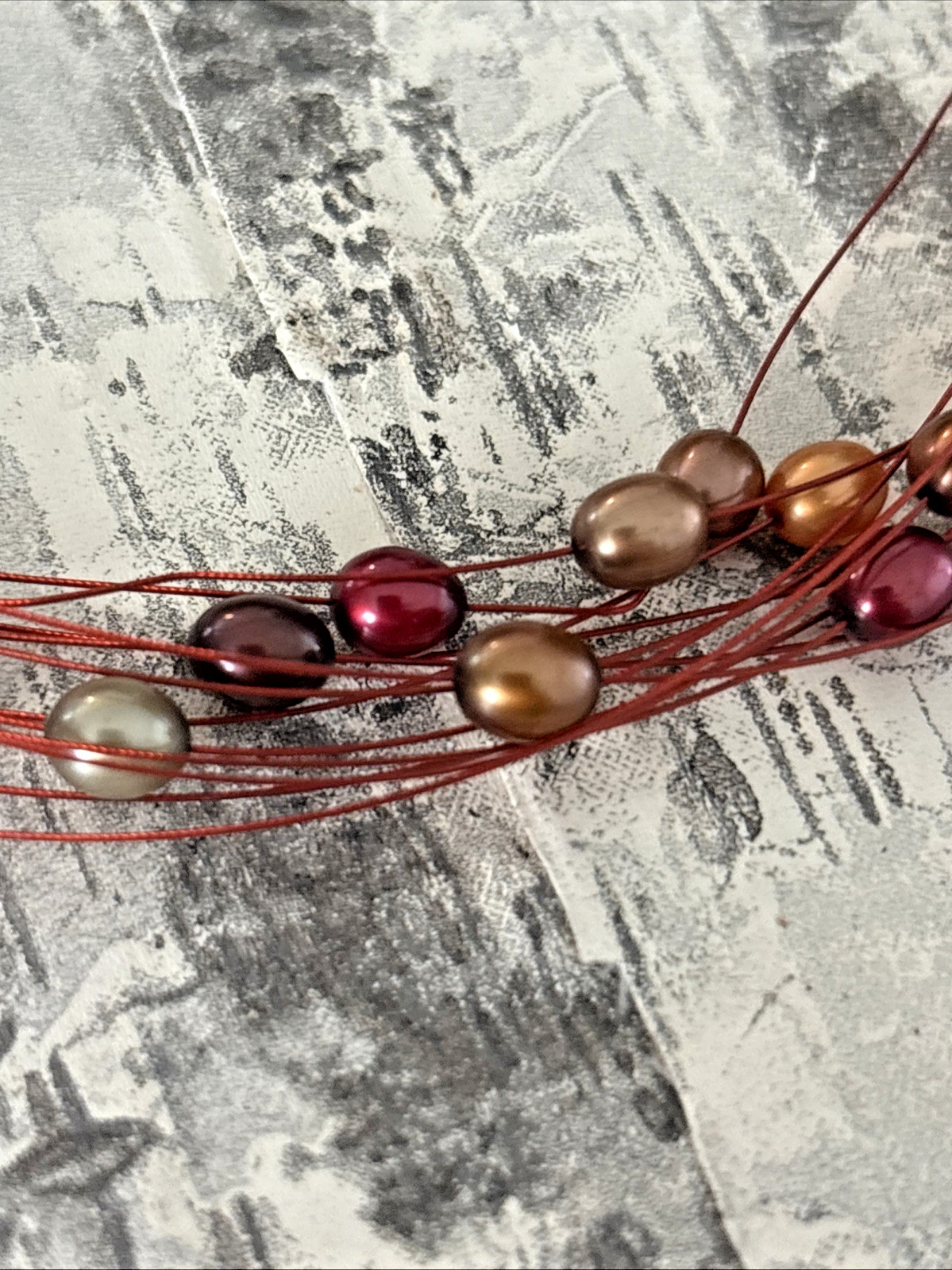 HONORA BRONZE ITALY Freshwater Cultured Ming Pearl Bracelet 8″ & Necklace!
