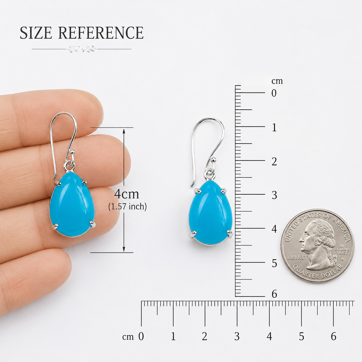 Handmade Blue Chalcedony Earrings 925 Sterling Silver Boho Gift for Women