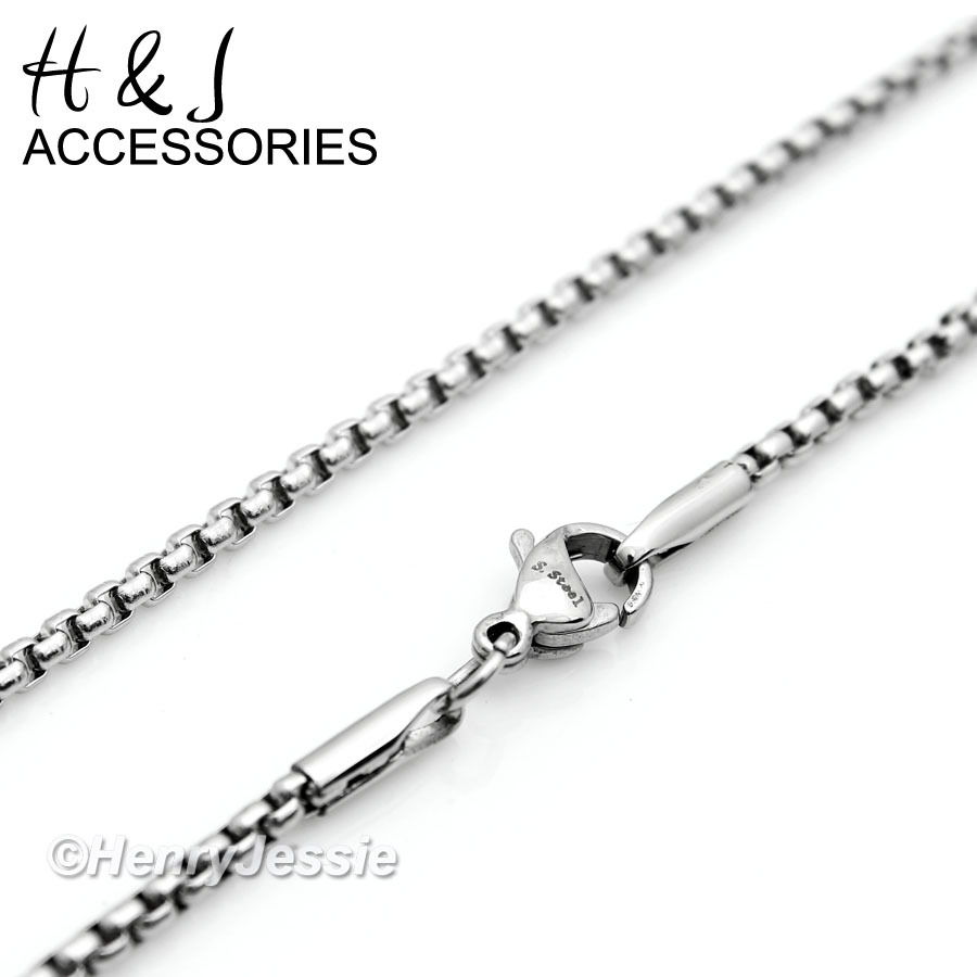 16-30″Stainless Steel 1.5mm Silver Box Link Chain Simple Plain Cross Pendant*P67