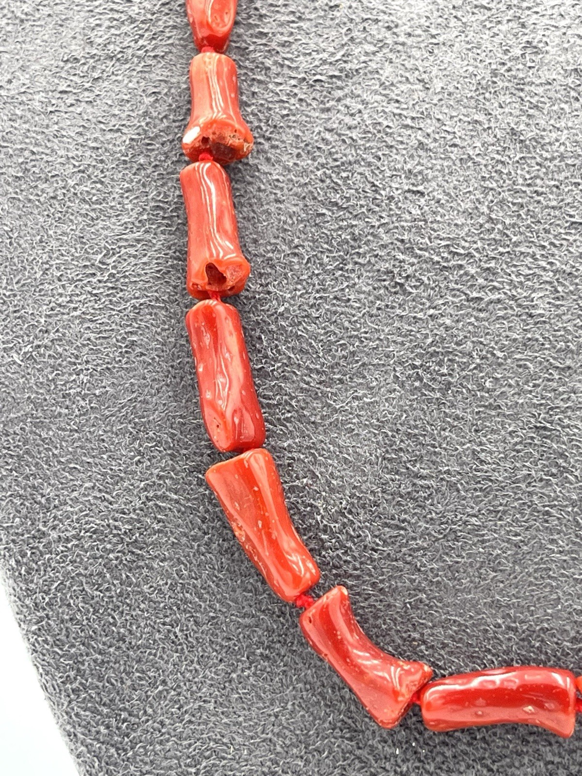 Natural Mediterranean Red Coral Necklace 65cm 39.7g Cannettoni Made In Italy