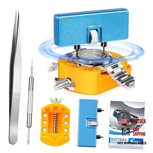 Watch Battery Replacement Tool Kit – Wrench Back Remover for Rotate Open Watch