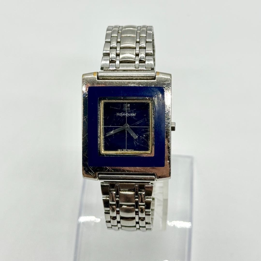 Working condition YSL Yves Saint Laurent wristwatch, navy dial, 5920-H18318