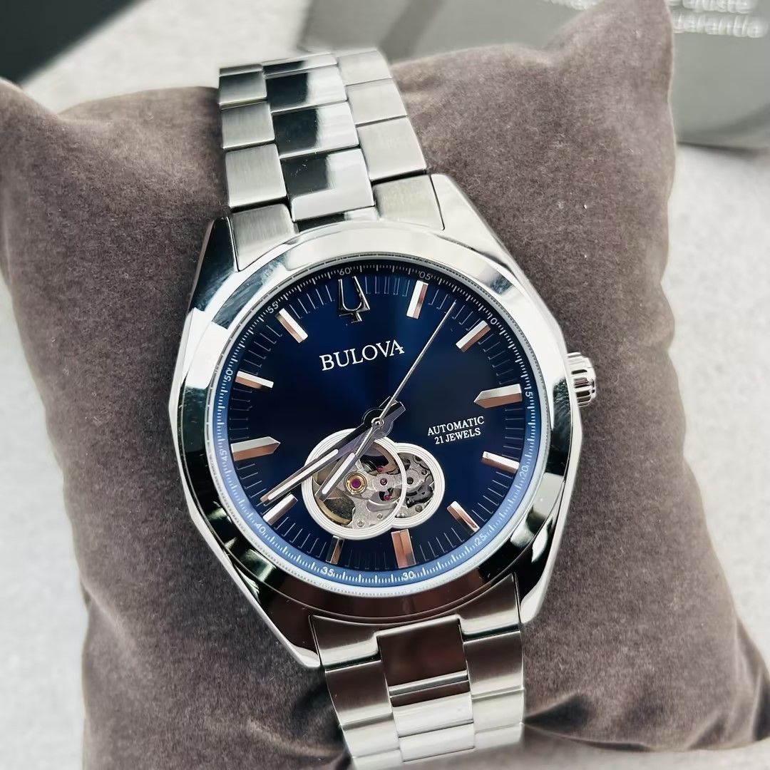 Bulova Surveyor 96A275 Blue Dial Stainless Steel Men’s Automatic Watch 42MM