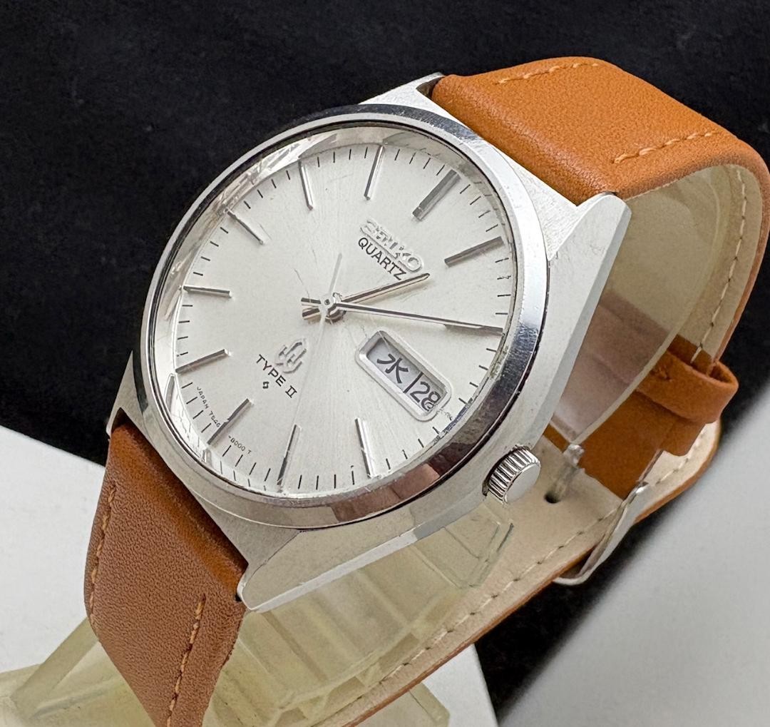 Seiko Type II 7546 8000 Quartz Watch 35mm 1.38in Vintage 1977 Working Japan