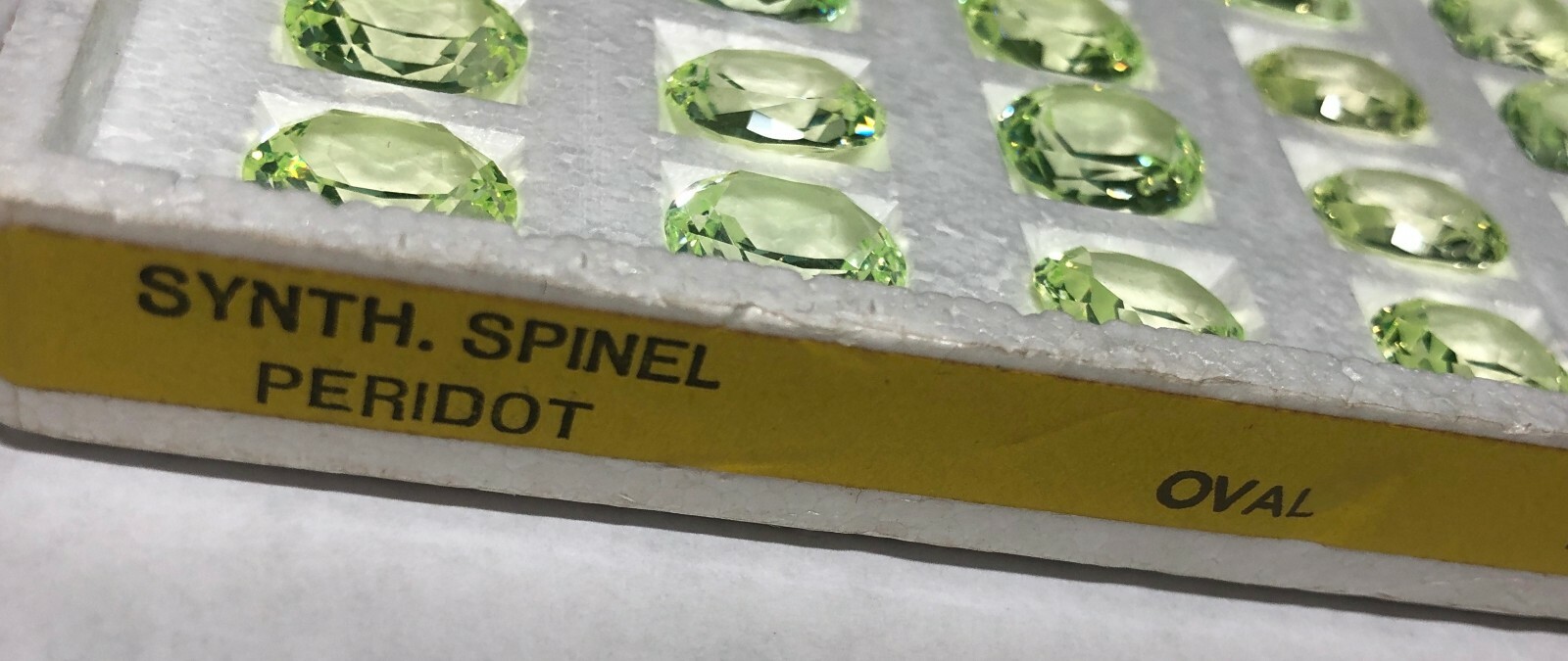 Synthetic Lab Created Spinel Peridot 14mm x 12mm Oval Loose Stone