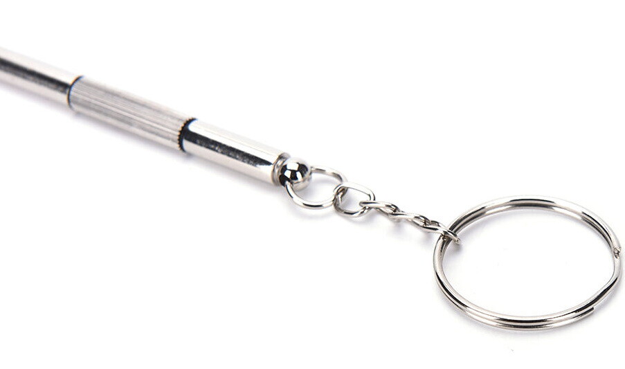 NEW 2 Pcs 3 in 1 Mini Tool Key Chain Eyeglasses Watch Phone Repair Screwdriver
