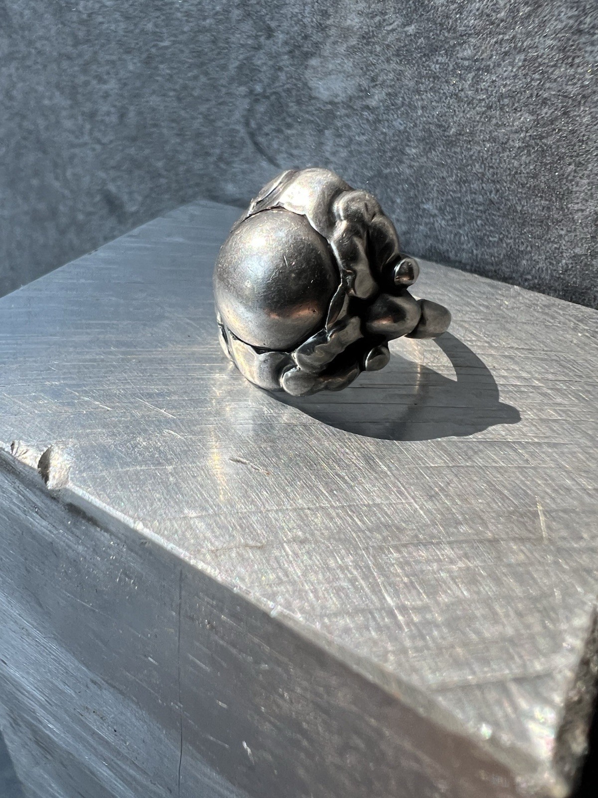 SZ 6.5 GEORG JENSEN Antique 830 Silver Denmark Sterling Ring Arts Crafts Vintage