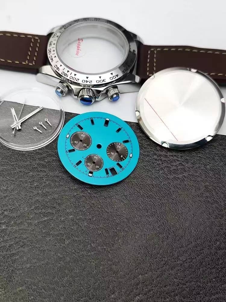 40mm VK63 Chronograph Case Luminous Sapphire Waterproof Diver Style