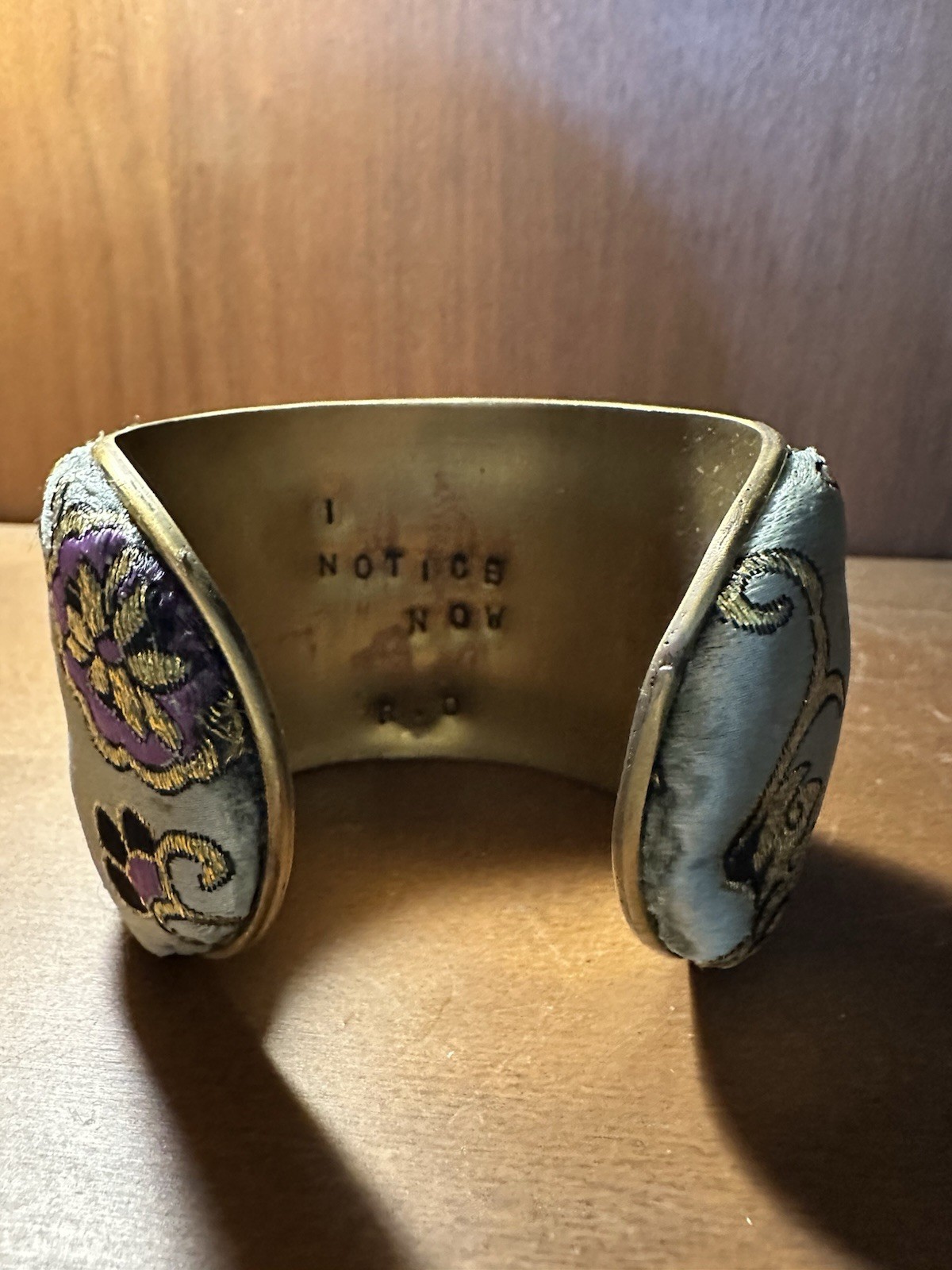 Authentic Redd Dott Luxury Cross Motif Statement Cuff Bracelet-Satin & Gold Zara