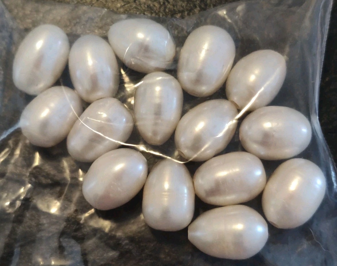 Lot of 100+ Loose White Genuine Pearl Beads Gemstone Jewelry Drilled 5mm- 12mm