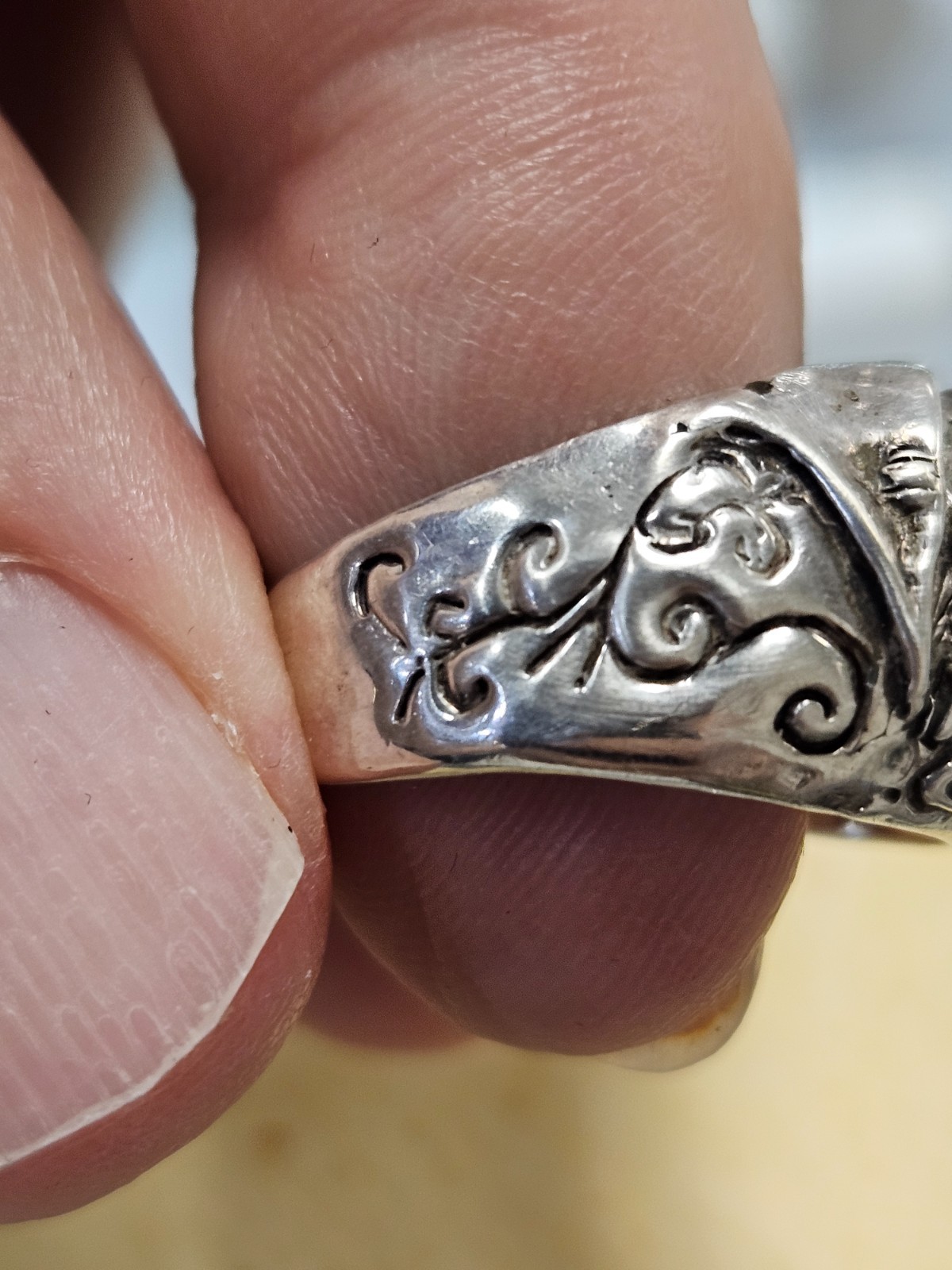 925 Sterling Silver Mermaid Ring. Not marked 925 but tested as silver.