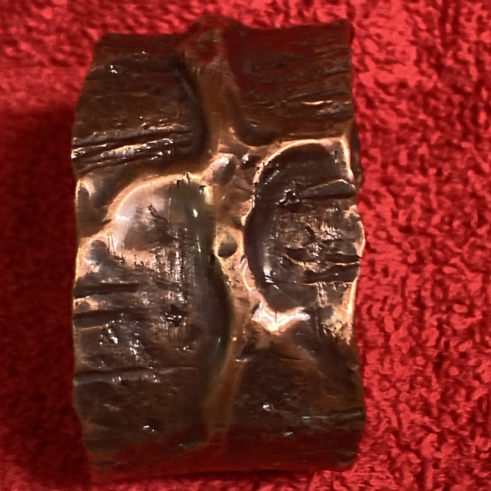 Ridgeback Handcrafted Hammered Copper Cuff Bracelet Unisex Adults 6 1/2
