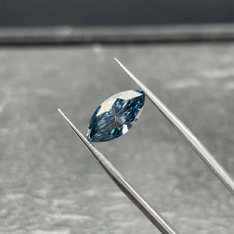 2-10CT Original Royal Blue Moissanite Stone Loose Moissanite Cushion Gemstones