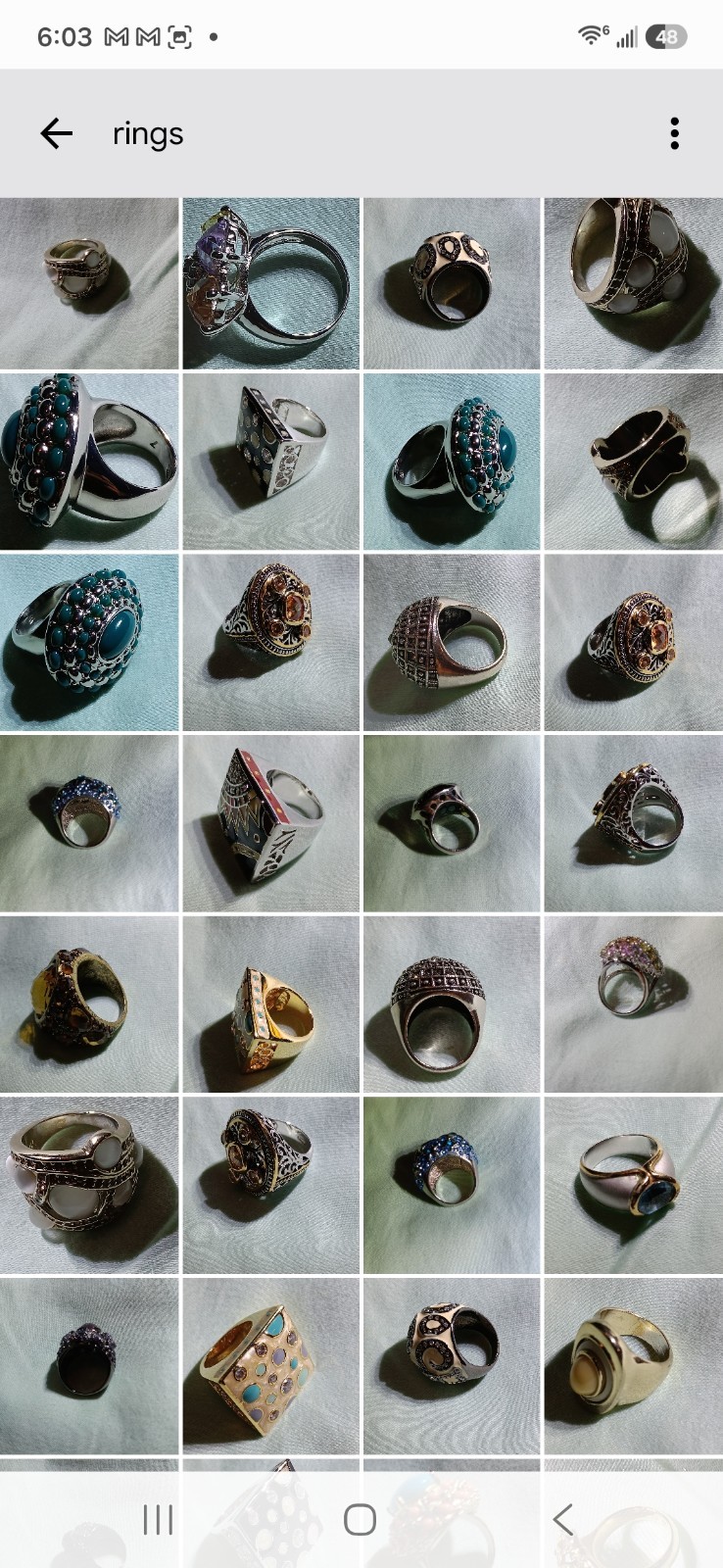 28 Pc Estate Costume Ring Lot Chunky Statement Chico’s Cannes 18K HGE w/ Tray