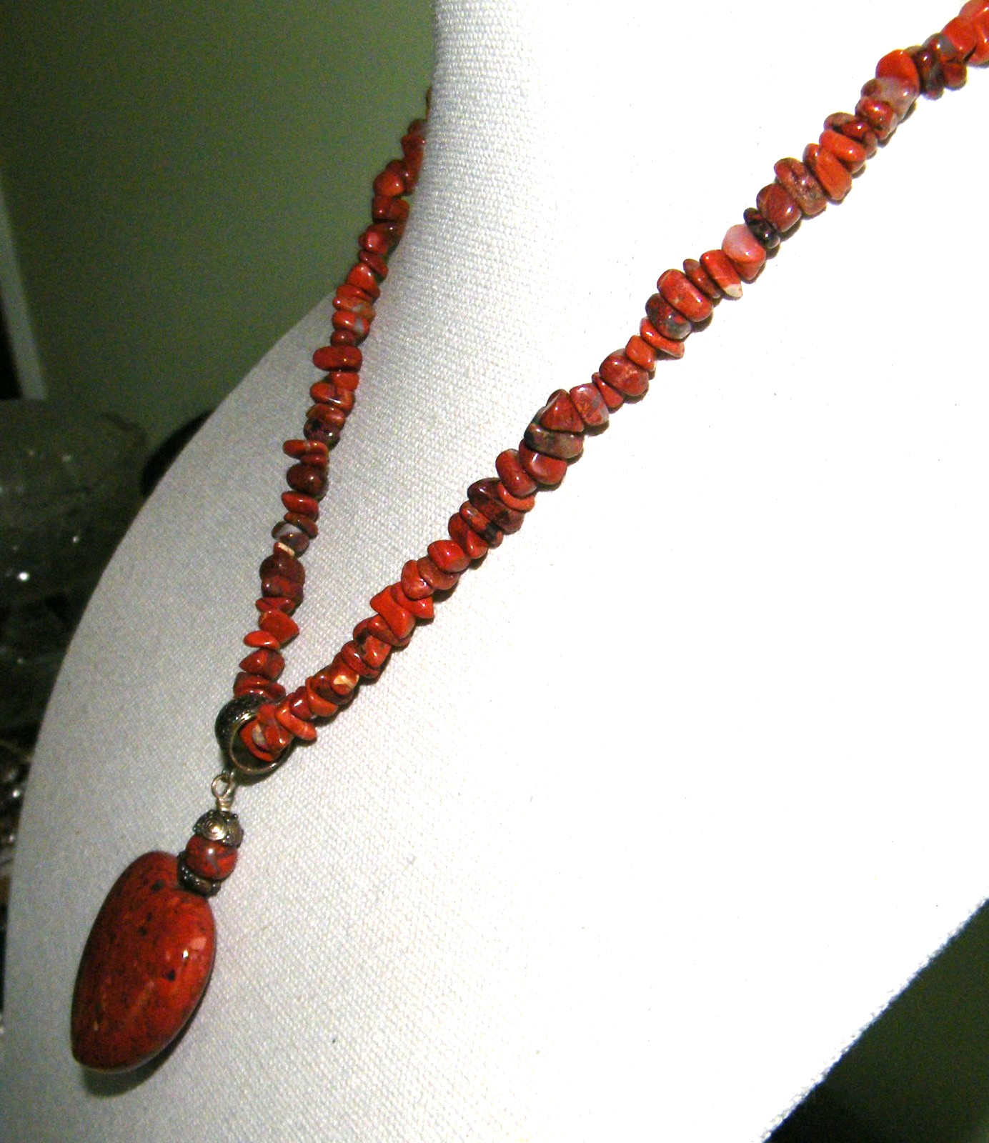 Mine Finds by Jay King DTR Red Jasper Heart Pendant Necklace