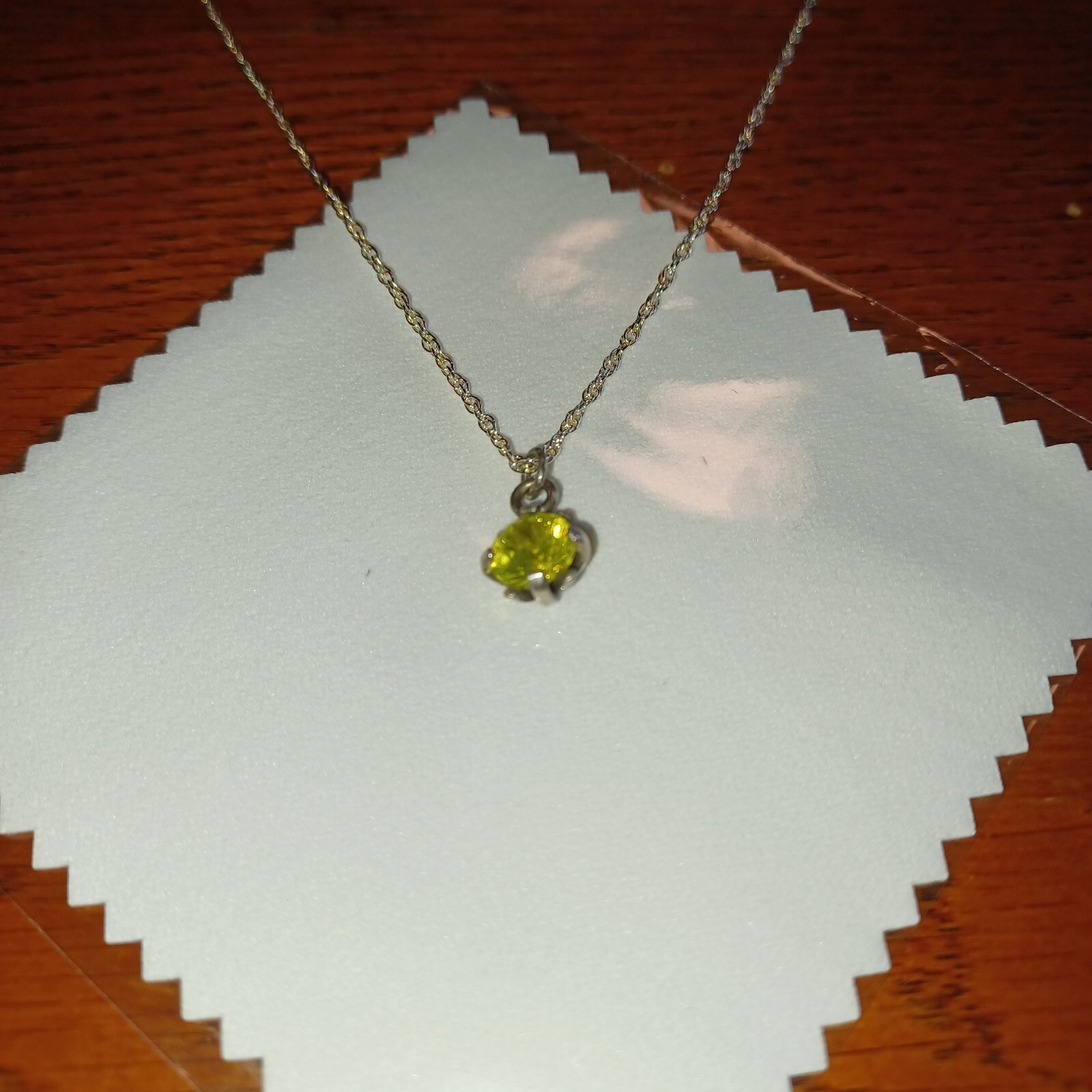 Handmade YAG Yttrium Aluminum Garnet Pendant – Sterling Silver – 18” Chain