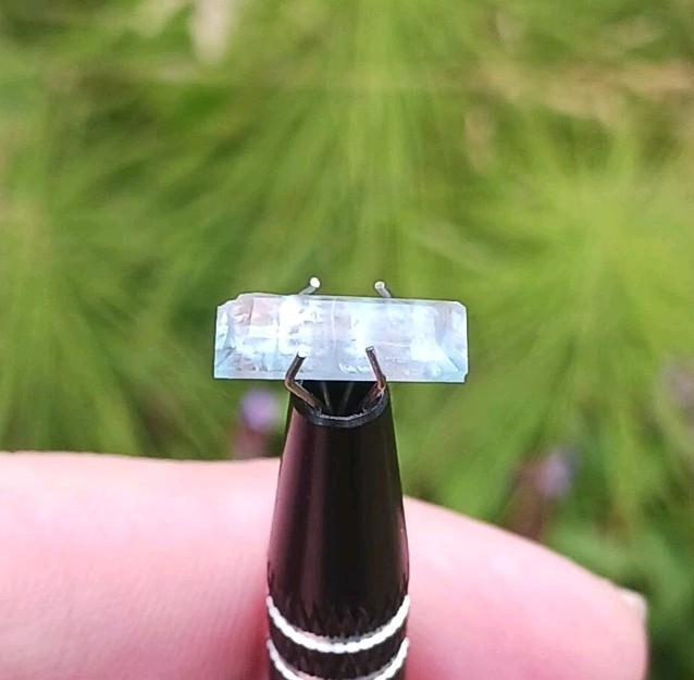 2.4ct Bicolor Neon Blue & Pink Catseye Paraiba Tourmaline Baguette – Mozambique