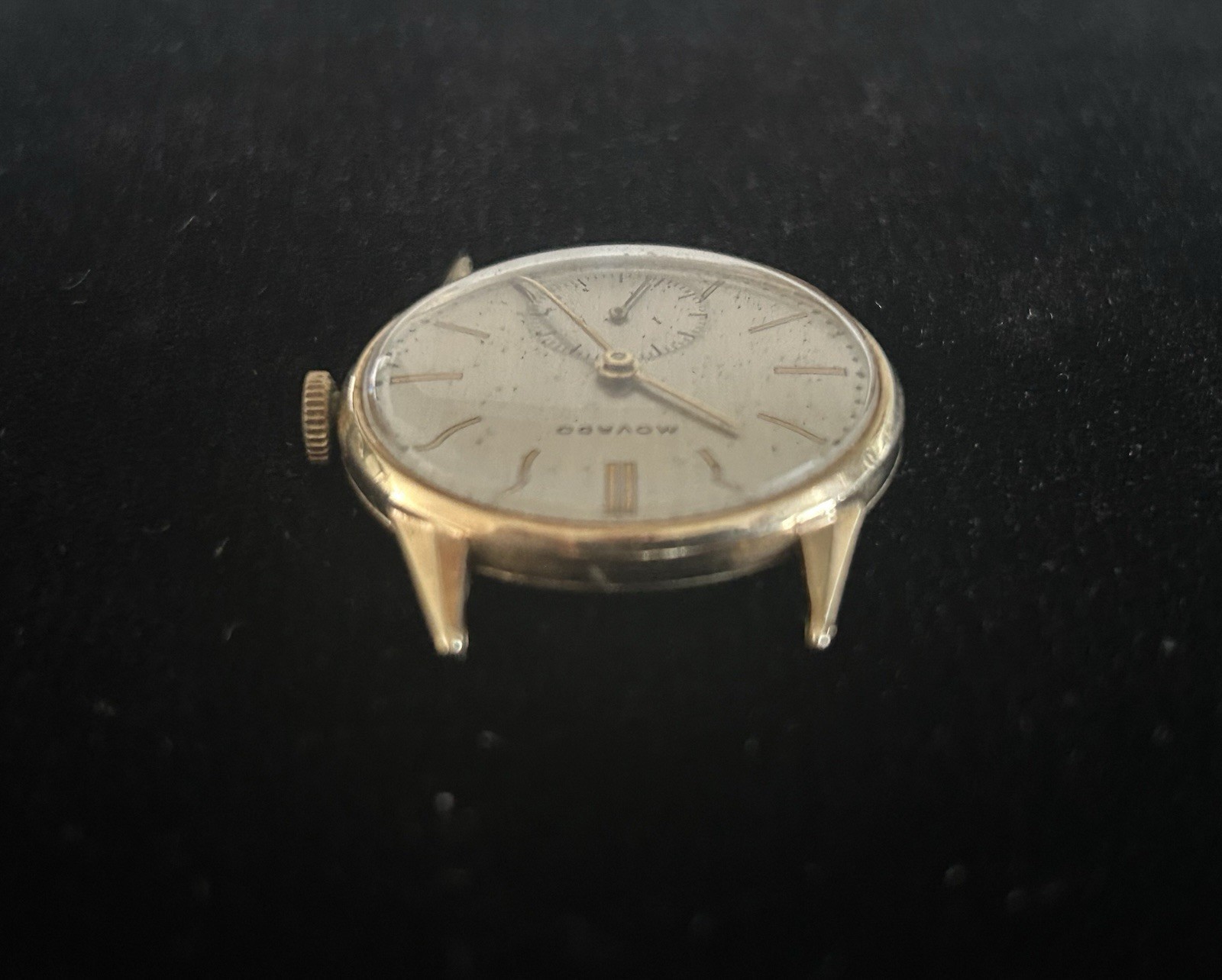 28mm Unisex 14k Yellow Gold Vintage Movado Watch Runs