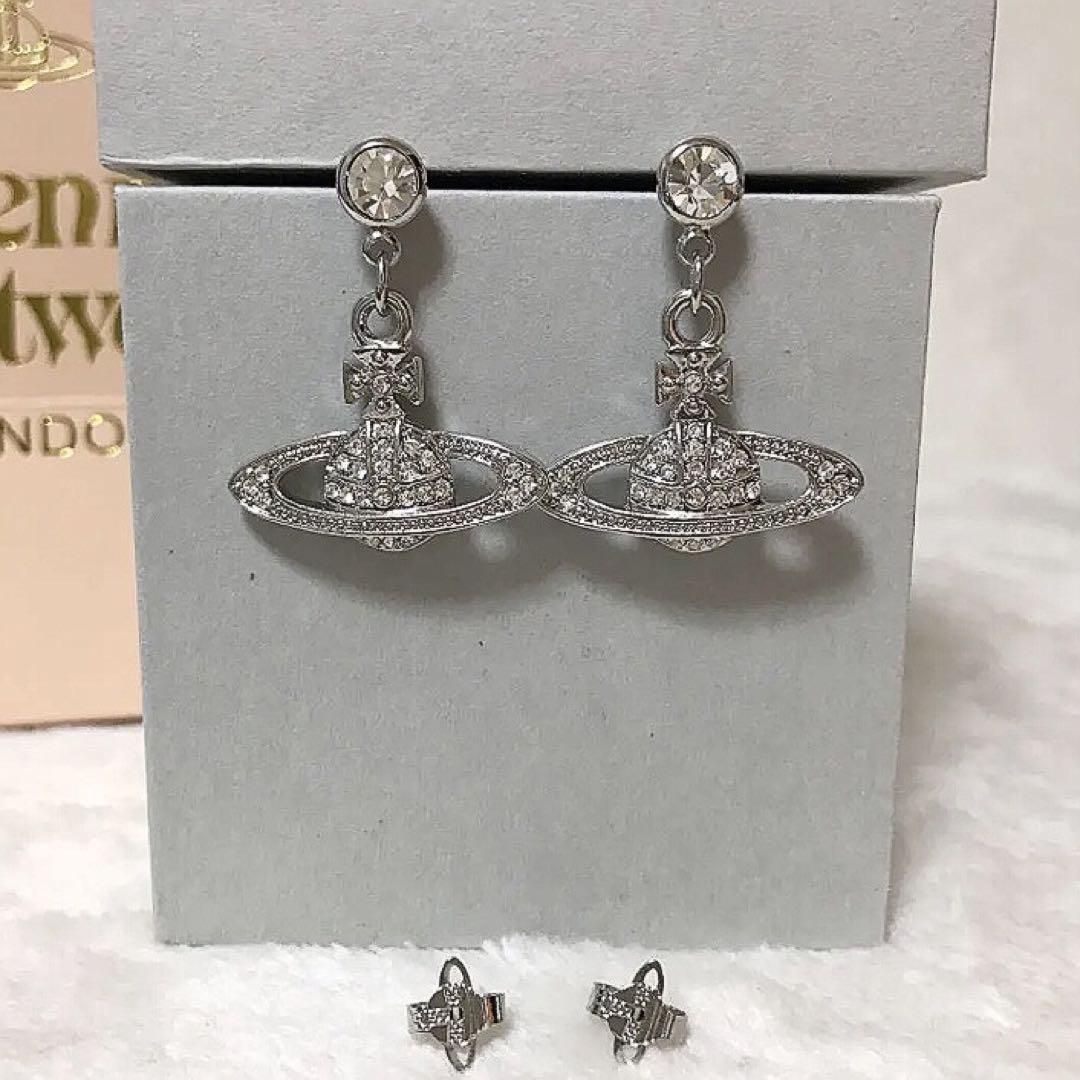 Vivienne Westwood Earrings Pierce Mini Bas relief Silver NO BOX