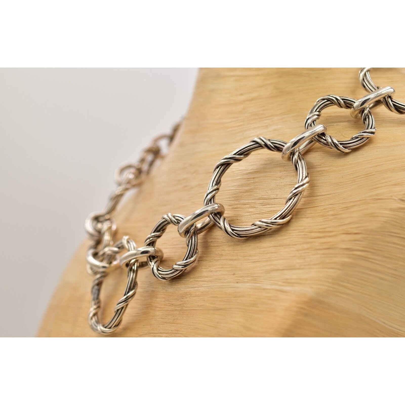 Peter Thomas Roth Sterling Signature 20″ Necklace 135.0g Ribbon Reed Design