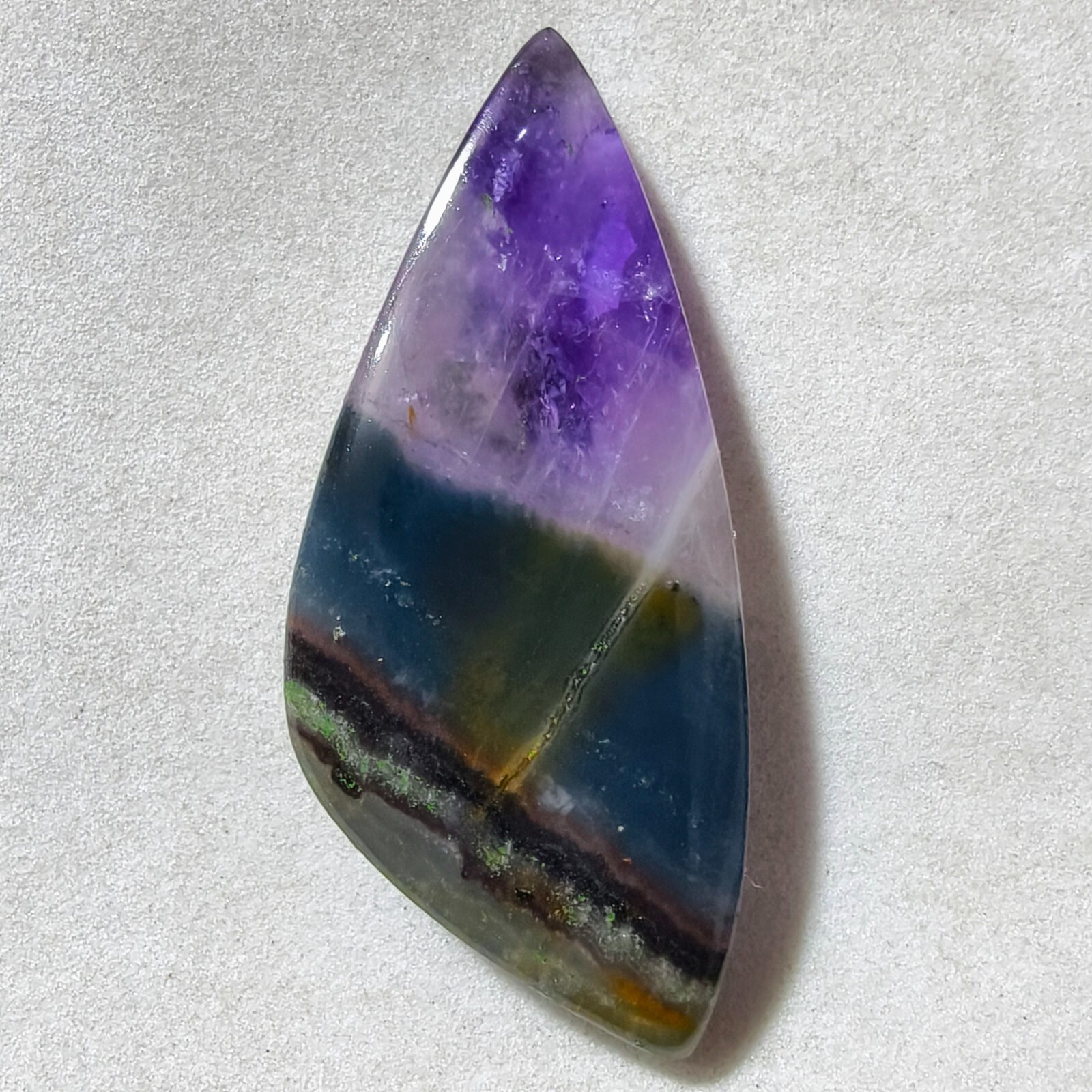 65 Cts Natural Amethyst Cabochon Gemstone For Jewelry 53.9×23.8×6.9 MM