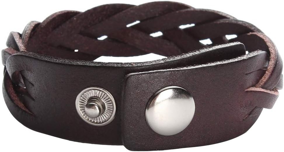 Stylish Adjustable Genuine Leather Bracelet for Men & Women – 7 Colors Available